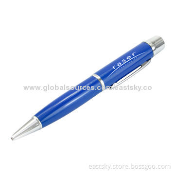 Promotional Pen-shaped USB Drive, Warranty Free for 2 Years, Environment-friendly, CE and FCCNew
